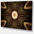thumbnail image 2 of White Brown Rounded Fractal Flower - Floral Canvas Art Print, 2 of 3
