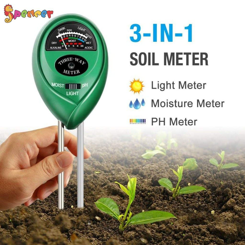 Sungpunet 3-in-1 Soil Moisture Meter Light and PH Acidity Tester Plant Soil Great For Garden Farm Lawn