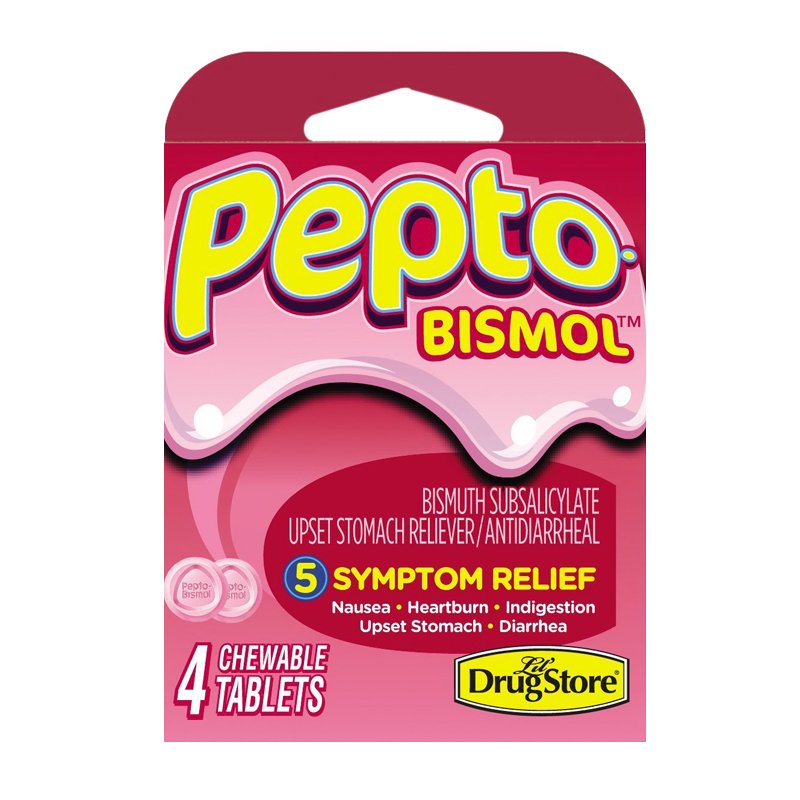 PEPTO BISMOL 5SYMPTM CHEW 4CT