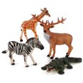 thumbnail image 1 of Gprince 4pcs Simulation Wild Animals Model Zebra Reindeer Giraffe Action Figure Children Educational Toys For Gifts, 1 of 6