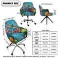 thumbnail image 7 of Xoenoiee Dragonfly Daisy Flower Print Dining Chair Slipcovers Waterproof Chair Seat Slipcovers Bar Stool Covers with Armrest, Sofa Chairs Cover Pads Furniture Protector, 7 of 7