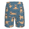 thumbnail image 6 of Kll French Bulldog Yoga Men'S Casual Summer Beach Shorts Hawaiian Shorts With Pockets-X-Large, 6 of 9