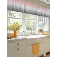 thumbnail image 5 of Pink Grey Gradient Backdrop Window Valance, Blurry Hazy Color 2 Pack Decorative Curtain for Small Windows, Light Filtering Valance with 3” Rod Pocket, 54"W x 18"L, 5 of 9
