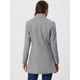 thumbnail image 4 of Abrigo de invierno medio largo informal de negocios abotonado con cuello vuelto para mujer Gris XL, 4 of 6