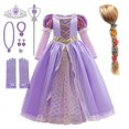 thumbnail image 1 of Disney vestido de princesa Rapunzel para niños, conjunto de disfraces enredados, ropa de fantasía para fiesta de cumpleaños, Carnaval y Halloween, 1 of 5