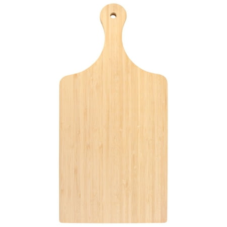 

BambooMN Bamboo Paddle Cutting and Serving Board Kitchen Cutting Board with Handle - 17 x 8 x 0.75 - 10 Pieces