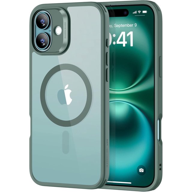 Pour iPhone 16 Pro Max Étui, Compatible avec MagSafe, Protection Antichoc de Qualité Militaire, Étui Magnétique pour iPhone 16 Pro Max, Étui Hybride Classique (HaloLock), Transparent