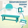 thumbnail image 6 of LOYALICE 6 Pieces Patio Furniture Set, HDPE Outdoor Dining Table Set with 1 Bench, 4 Chairs, Durable and Weather-Resistant for Patio, Garden and Balcony Use, Turquoise, 6 of 8