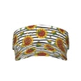 thumbnail image 2 of Kdxio Cute Sunflowers Print Sun Visor Hat Golf Visor Adjustable Velcro Outdoor Sports Cap for Men Women, 2 of 7