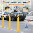 thumbnail image 7 of Safety Bollard Post, 36"/42"/48" x 4.5" Height Bollard Post, Steel Safety Bollard with Anchor Bolts, for Warehouse,Traffic-Sensitive Area,Yellow, 7 of 7