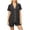 Dark Gray, variant on Wensltd Women's Short Sleeve Pajama Set with Notched Collar and Matching Shorts Comfortable Summer Nightwear