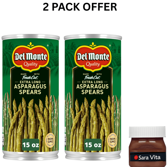 Del Monte Extra Long Asparagus Spears, Canned Vegetables, 15 oz Can