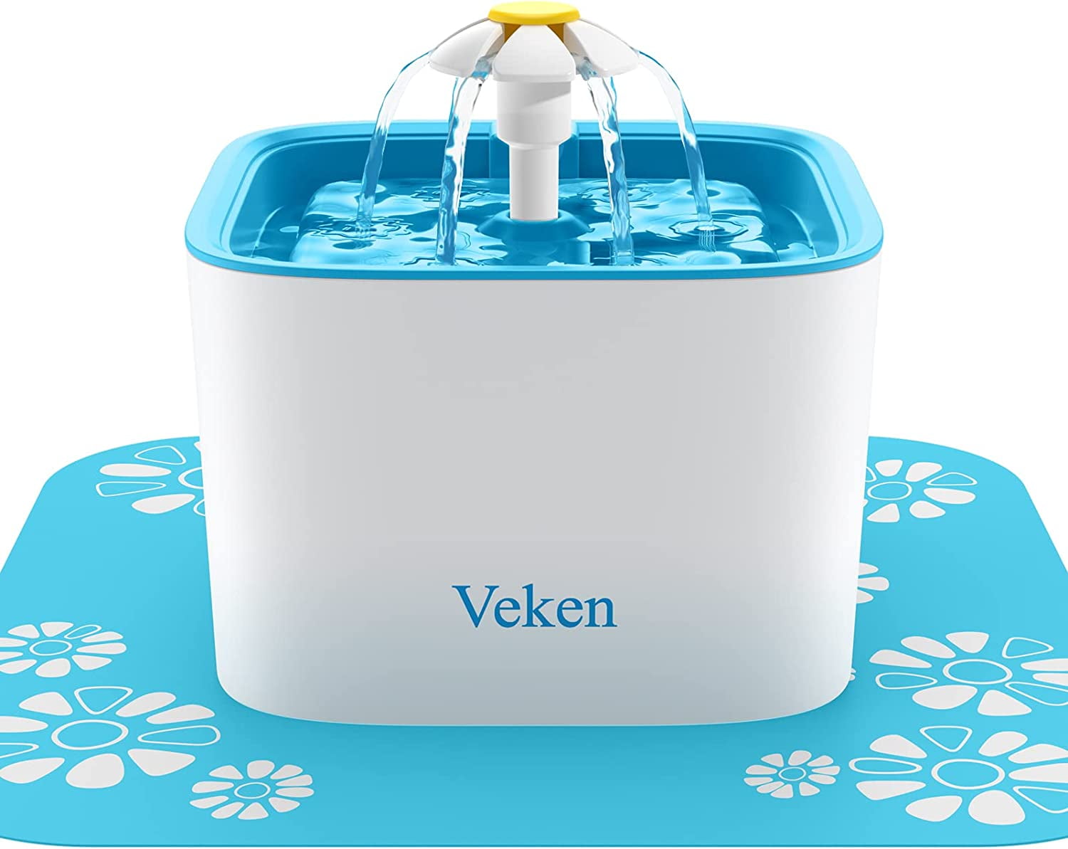 Veken Pet Fountain, 84oz/2.5L Automatic Cat Water Fountain Dog Water