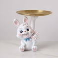 thumbnail image 2 of Rabbit Storage Tray Statue Modern Multifunctional for Restaurant Decoration Parent-child rabbit, 2 of 8