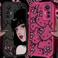 thumbnail image 2 of Funda de Hello Kitty Tomie Kawakamis para Xiaomi 14T 13T 12T 11T 13 12 11 Lite 5G NE POCO X6 X5 F6 F5 F3 X4 GT X3 NFC M5S M6 Pro 4G, 2 of 5