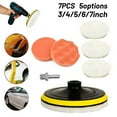 thumbnail image 5 of BUYISI 7pcs/set Buffing Polishing Pads Car Polisher Drill Wool Wheel Mop Kit 3inch, 5 of 6