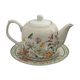 thumbnail image 2 of Juego de 2 uds tetera floral perfecl con platillo jarra de café jarra de leche hervidor de agua para té, 2 of 8