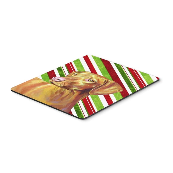 Carolines Treasures LH9235MP "Vizsla Candy Cane Holiday Christmas Mouse Pad Hot Pad or Trivet" Large multicolor