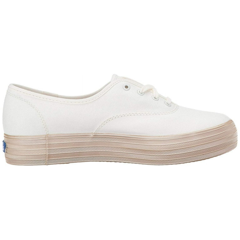 Keds Women s Triple Shimmer Fashion Sneaker White Gold 9.5 M US Size Medium