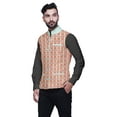 thumbnail image 2 of Atasi Mens Casual Jackets Lightweight Partywear Indian Waistcoat Printed Nehru Jacket-X-Large, 2 of 3