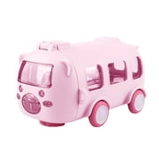 Antqov Water Bottle Bus Water Cup with Straw And Strap Break Resistants Detachable Boy And Girl Cute Bus Water Bottle for School Sports Travel, Water Cup
