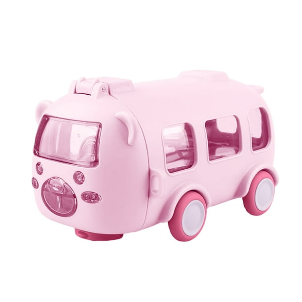 Botella de agua infantil con forma de autobús, pajita y correa ajustable | Botella deportiva antigoteo de 500 ml para la escuela, viajes y actividades al aire libre | Diseño adorable para niños y