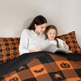 thumbnail image 5 of Feelyou Pumpkin Bat Animal Twin Comforter Sets, Patchwork Buffalo Bedding Set, 2 Pieces, 5 of 8