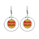 thumbnail image 1 of Montenegro bandera del pais nombre Los pendientes cuelgan del aro de la joyería del círculo de la gota Unbranded M, 1 of 3