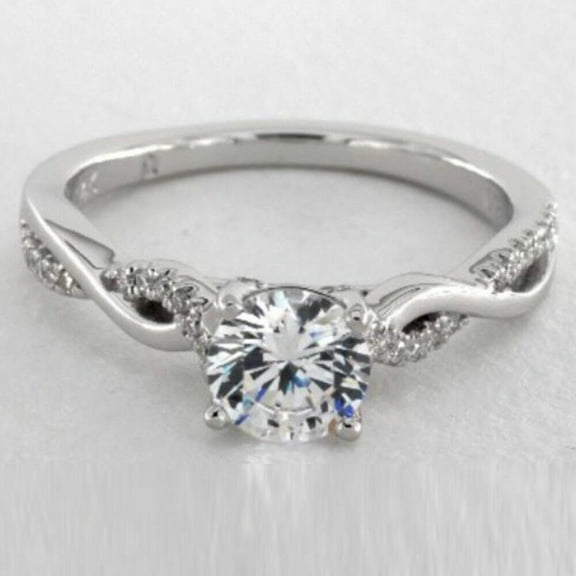 2.00 Cts Certified Moissanite Round Engagement Ring, Wedding Ring, Genuine Moissanite Ring, Solitaire Ring, Moissanite Diamond Ring