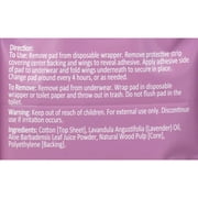 B Pure Organic Overnight Pads, Aloe & Lavender, Ultra Absorbent, 6 Count Pack