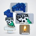 thumbnail image 4 of Soccer Themed Birthday Candle, Creative Cartoon Number Candle with Soccer Ball Design, for Kids Birthday Parties, Soccer Fans Celebrations, Cake Decorations, 4 of 6