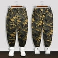 thumbnail image 4 of Kiijoy Little Boys Cotton Baggy Joggers High Waisted Casual Sports Pants, Sizes 6-7, 4 of 4