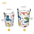 thumbnail image 3 of Rateoe Dinosaur Pattern Round Laundry Hamper Basket, Tall Hamper Basket for Blanket Storage, Nursery Clothes Hamper for Laundry in Bedroom and College Dorm-Small, 3 of 6