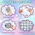 25Pcs 25 Styles PVC Self Adhesive Stickers Waterproof Embossed Decals ...