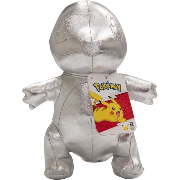 Pokemon 8" Silver Charmander 25th Anniversary Plush - Limited Edition - Officially Licensed - Soft Stuffed Animal Toy Figure - Gift for Kids, Boys, Girls - 2