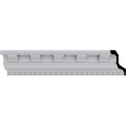 3"H x 3"P x 4 1/4"F x 94 1/2"L, (3" Repeat), Dentil Crown Moulding