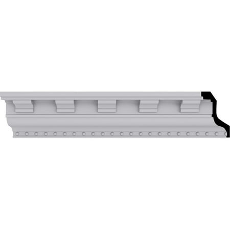 3"H x 3"P x 4 1/4"F x 94 1/2"L, (3" Repeat), Dentil Crown Moulding