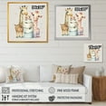 thumbnail image 4 of Designart Giraffes Building A Tower Of Toilet Paper Canvas Wall Art, 4 of 5