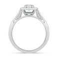 thumbnail image 2 of ANGARA Natural 0.47 Ct. Diamond Halo Ring in 14K White Gold for Women (Ring Size: 11.5), 2 of 9