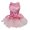 Pink, variant on Reheyre Pet Dress Shiny Rhinestone Stand Collar Soft Comfortable Eye-catching Shirring Princess See-through Mesh Bow-knot Decor Pet Wedding Dress Dog Clothing