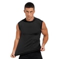 thumbnail image 2 of inhzoy Mens Casual Mock Neck Sleeveless Pullover Undershirt Basic Turtleneck Thermal Tank Tops Vest Black 3XL, 2 of 6