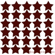 Star Wall Vinyl Stickers for Home Décor 2inch 30pc Peel-n-Stick - Burgundy