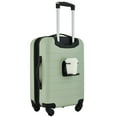 thumbnail image 4 of Wrangler 2-Piece Expandable Rolling Hard Side Carry-on Spinner Set with Cup Holder, Desert Sage, 4 of 12