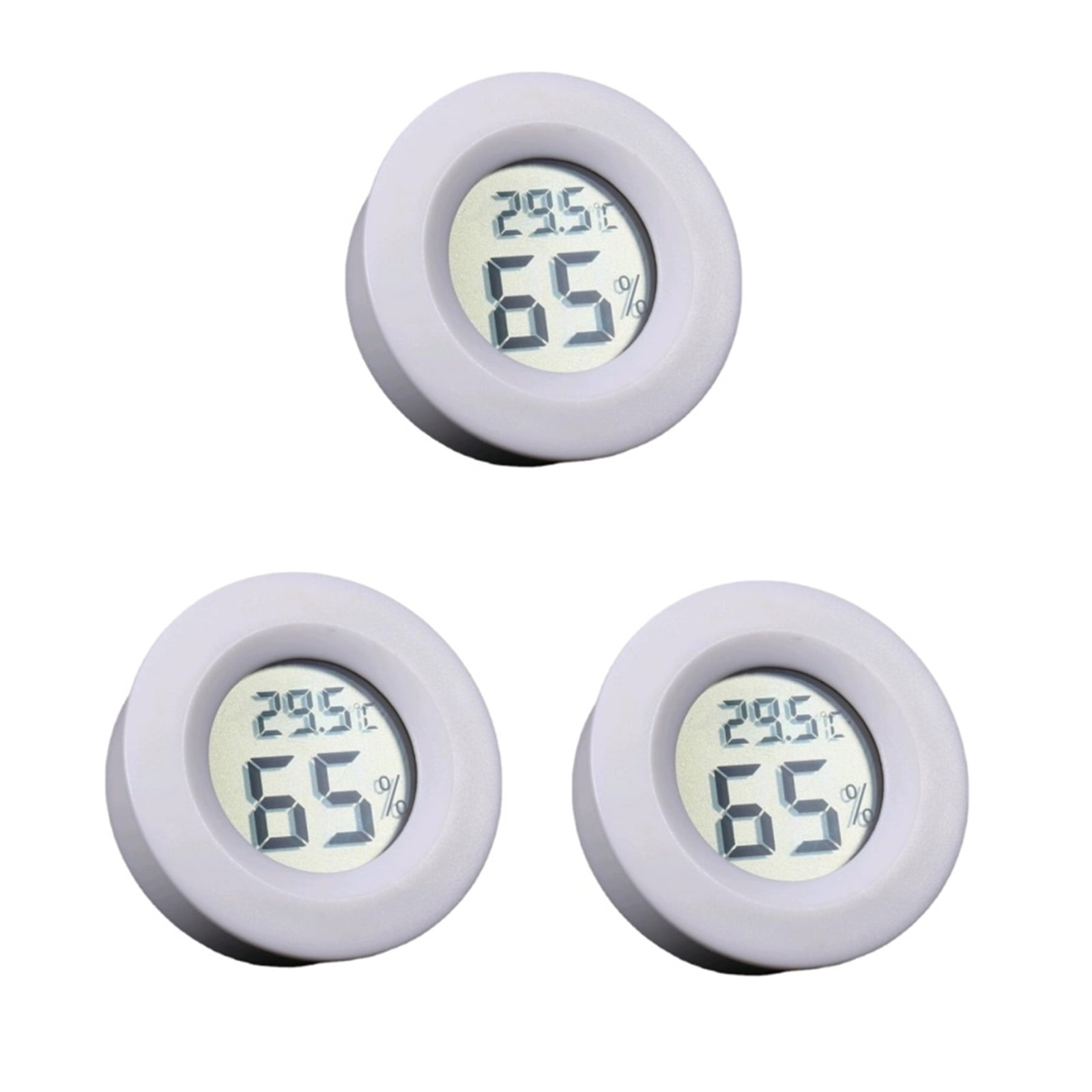 Mini LCD Digital Thermometer Hygrometer Round Temperature Humidity Tester Sensor Detector ,Compact & Portable