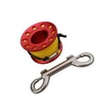 thumbnail image 1 of relayinert 15m Diving Aluminum Alloy Spool Finger Reel with Snap Hook Red 1Set, 1 of 6