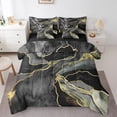 thumbnail image 1 of YST Black Grey Watercolor Marble Comforter Set, Twin Size, 7 Count, 1 of 4