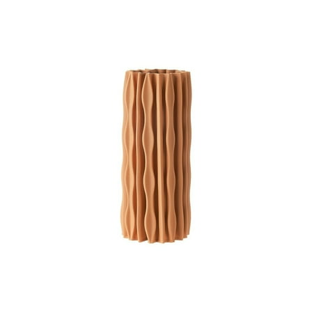 BIDK Home Solid Ribbed Cylindrical Vase - 13"