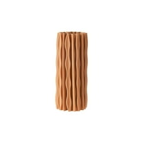 BIDK Home Solid Ribbed Cylindrical Vase - 13"