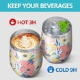 thumbnail image 4 of Modern 12oz Stainless Steel Insulated Wine Tumbler with Lid and Straw – Double Wall Vacuum Mug for Hot & Cold Drinks, 304 Steel Interior, Sweat-Free Design, 4 of 5