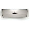thumbnail image 4 of Chisel Titanium Polished 7.2mm Half Round Band - Ring Size 8.0, 4 of 8
